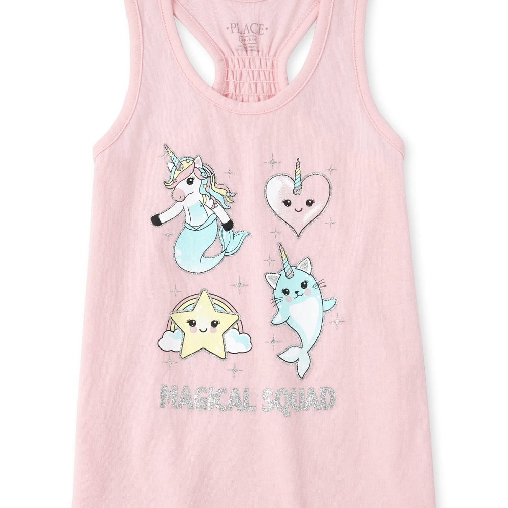 Girls, Size 14, Glitter Racerback Tank Top